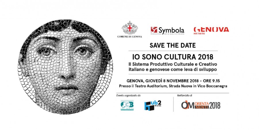Invito Convegno &quot;Io Sono Cultura 2018&quot; - 8 novembre 2018, Genova